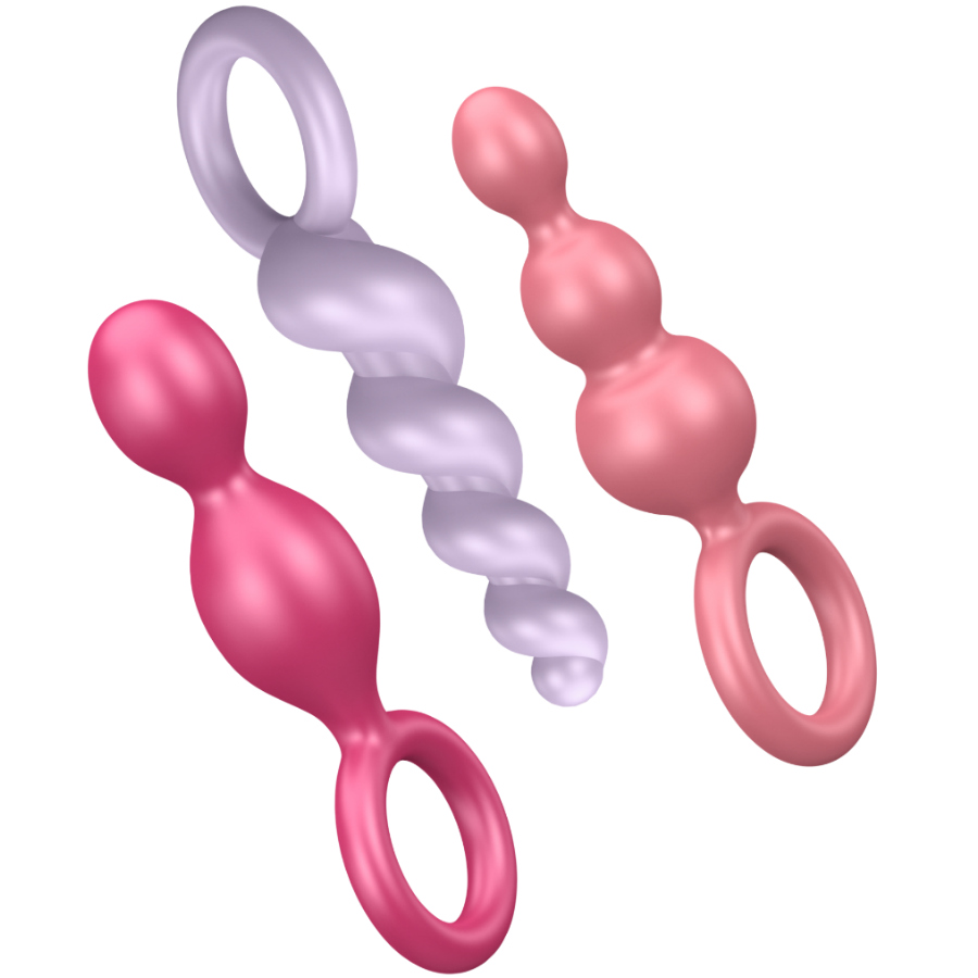 SATISFYER - ANAL PLUGS SET 3 PCS TRICOLOR - 53Xshop