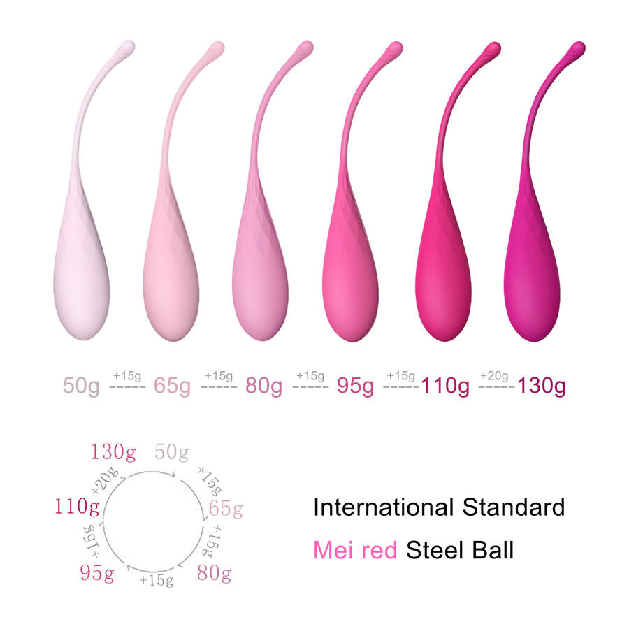LESLIE - KEGEL FIT PELVIC MUSCLE TRAINING SET 6 WEIGHTS - 53Xshop