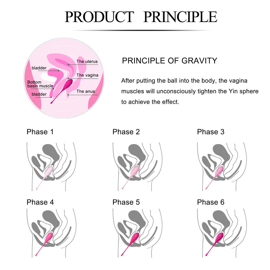 LESLIE - KEGEL FIT PELVIC MUSCLE TRAINING SET 6 WEIGHTS - 53Xshop