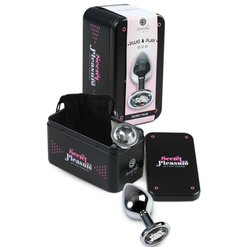 SECRETPLAY - PLUG ANAL TRANSPARENT ALUMINUM 8 CM - 53Xshop