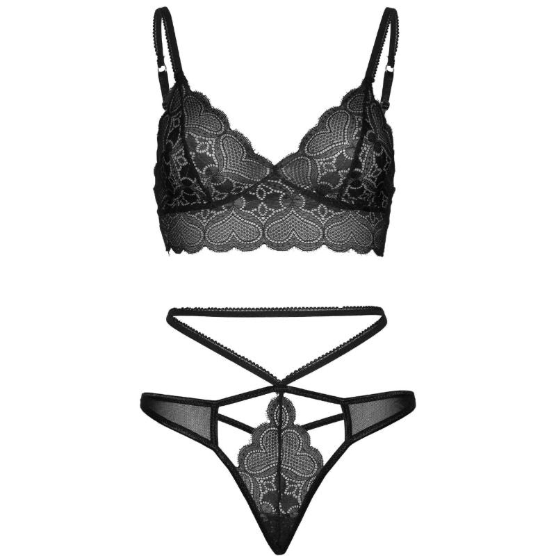 LEG AVENUE - 2 PIECES SET STRAPPY CUT G STRING S/M - 53Xshop