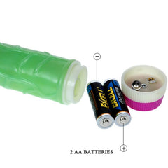 BAILE - WAVES OF PLEASURE VIBRATOR 23 CM GREEN - 53Xshop