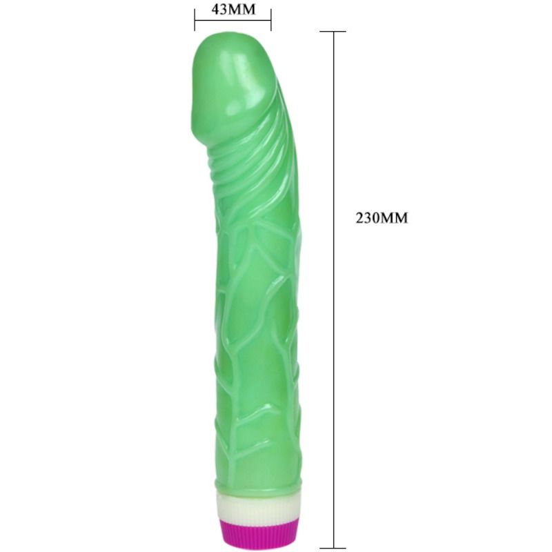 BAILE - WAVES OF PLEASURE VIBRATOR 23 CM GREEN - 53Xshop