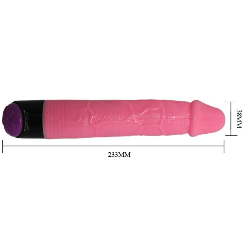 BAILE - COLORFUL SEX REALISTIC VIBRATOR PINK 23 CM - 53Xshop