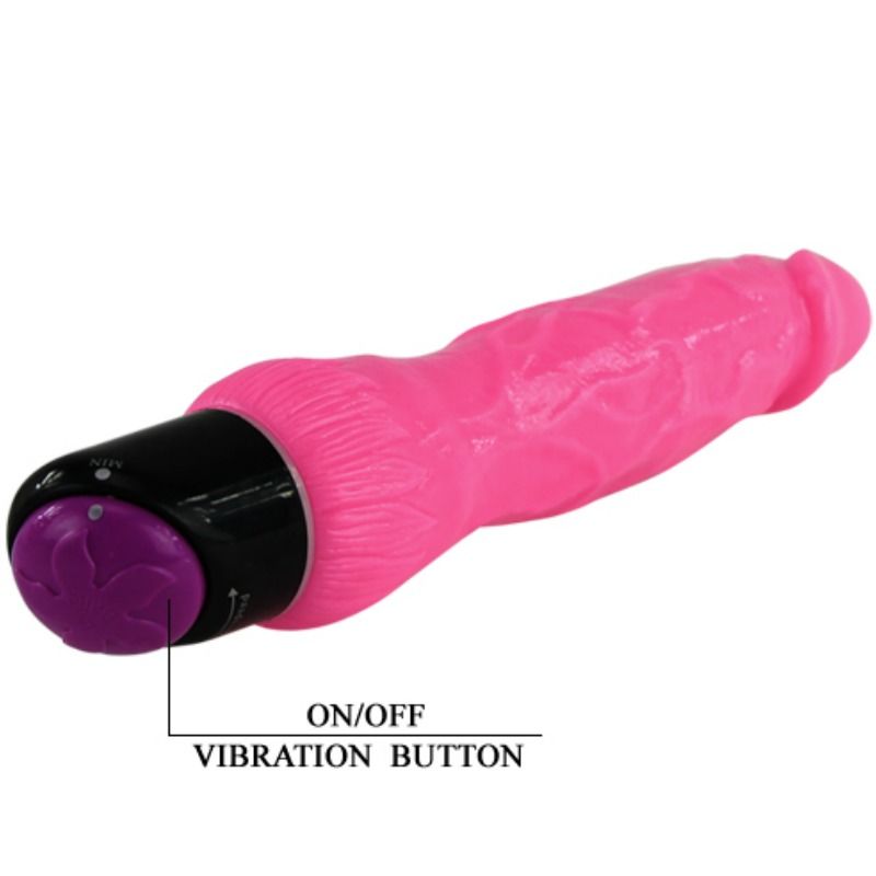 BAILE - COLORFUL SEX REALISTIC VIBRATOR PINK 24 CM - 53Xshop