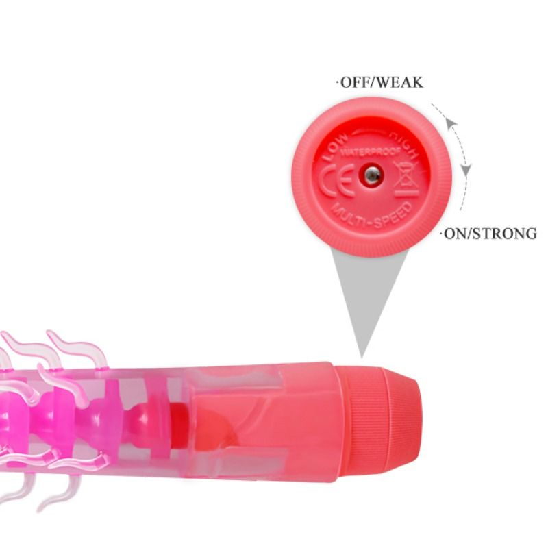VIBRATING DILDO 23.5 CM SENSUAL SPINE BENDABLE