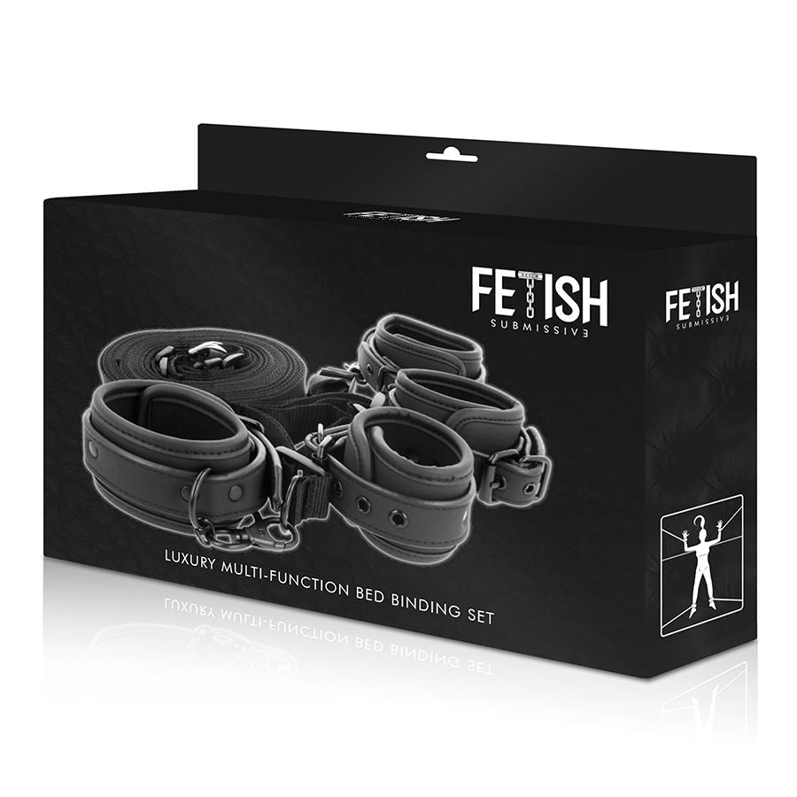 FETISH SUBMISSIVE - SET OF HANDCUFFS AND TIES WITH NOPRENE LINING - 53Xshop