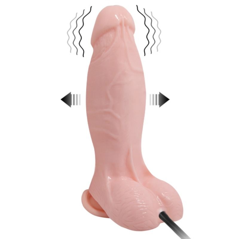 BAILE - REALISTIC VIBRATING AND INFLATABLE DILDO 18.8 CM - 53Xshop