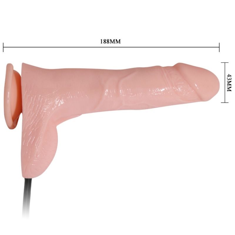 BAILE - REALISTIC VIBRATING AND INFLATABLE DILDO 18.8 CM - 53Xshop