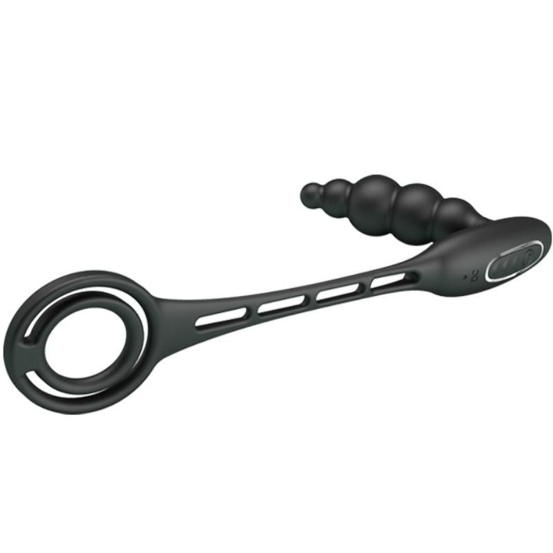 PRETTY LOVE - PENIS RINGS WITH VIBRATOR PLUG - 53Xshop