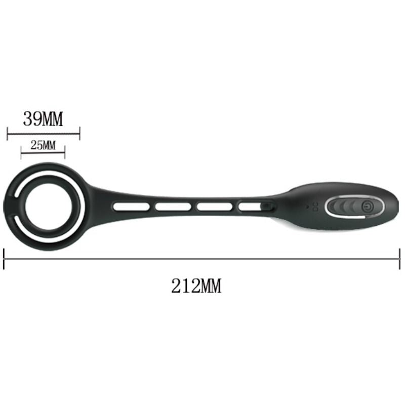 PRETTY LOVE - PENIS RINGS WITH VIBRATOR PLUG - 53Xshop