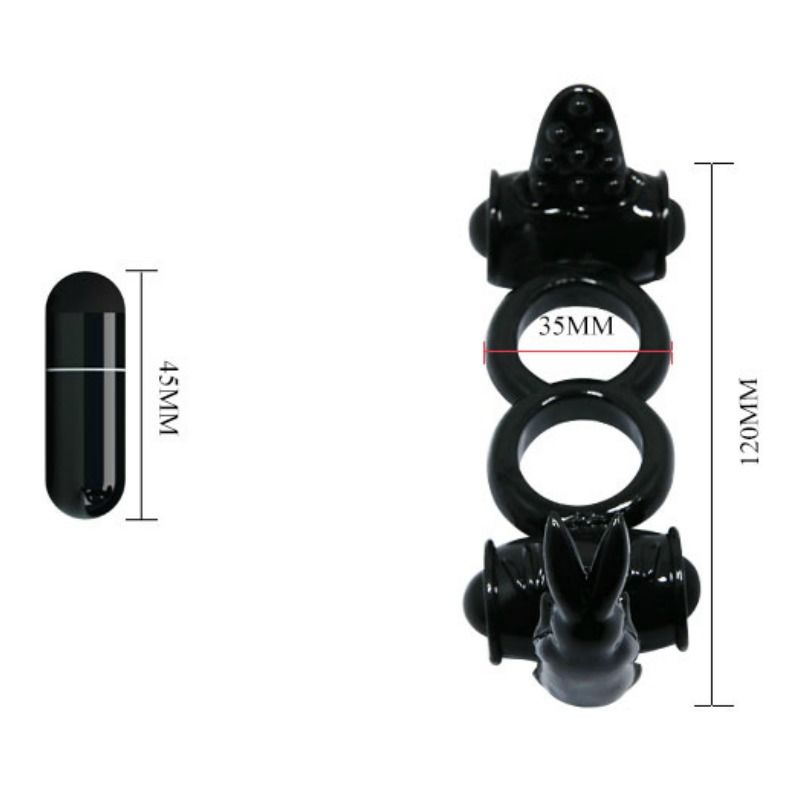 BAILE - SWEET RING DOUBLE RING WITH DOUBLE RABBIT - 53Xshop