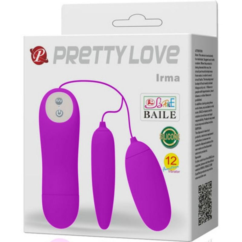 PRETTY LOVE - IRMA DOUBLE VIBRATING EGG - 53Xshop