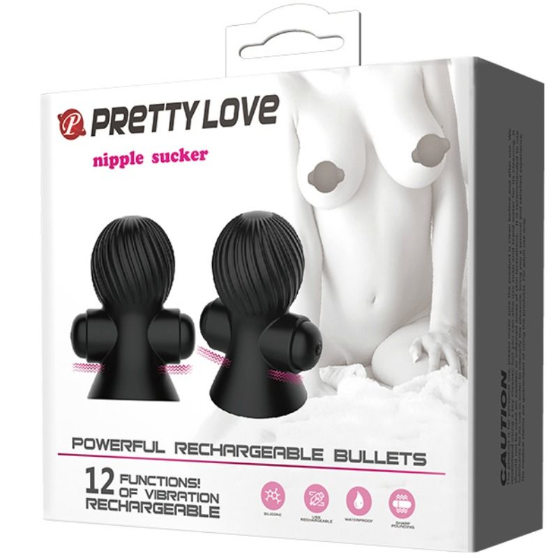 PRETTY LOVE - NIPPLE STIMULATORS 12 VIBRATION MODES - 53Xshop