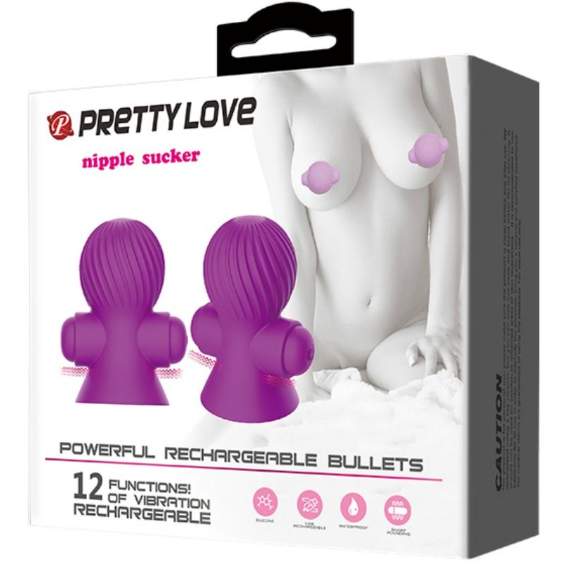 PRETTY LOVE - NIPPLE STIMULATORS 12M LILAC VIBRATION - 53Xshop