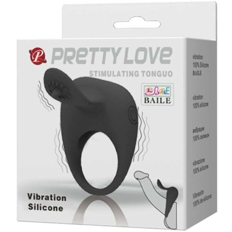 PRETTY LOVE - VIBRATING RING WITH TONGUE - 53Xshop