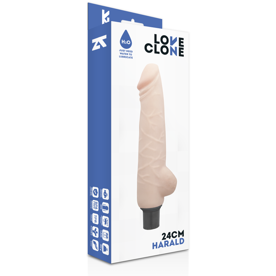 LOVECLONE - HARALD SELF LUBRICATION VIBRATOR 24 CM -O- 4 CM - 53Xshop