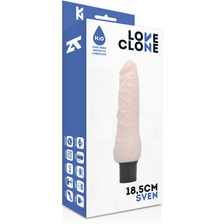 LOVECLONE - SVEN SELF LUBRICATION VIBRATOR 18.5 CM -O- 3.3 CM - 53Xshop