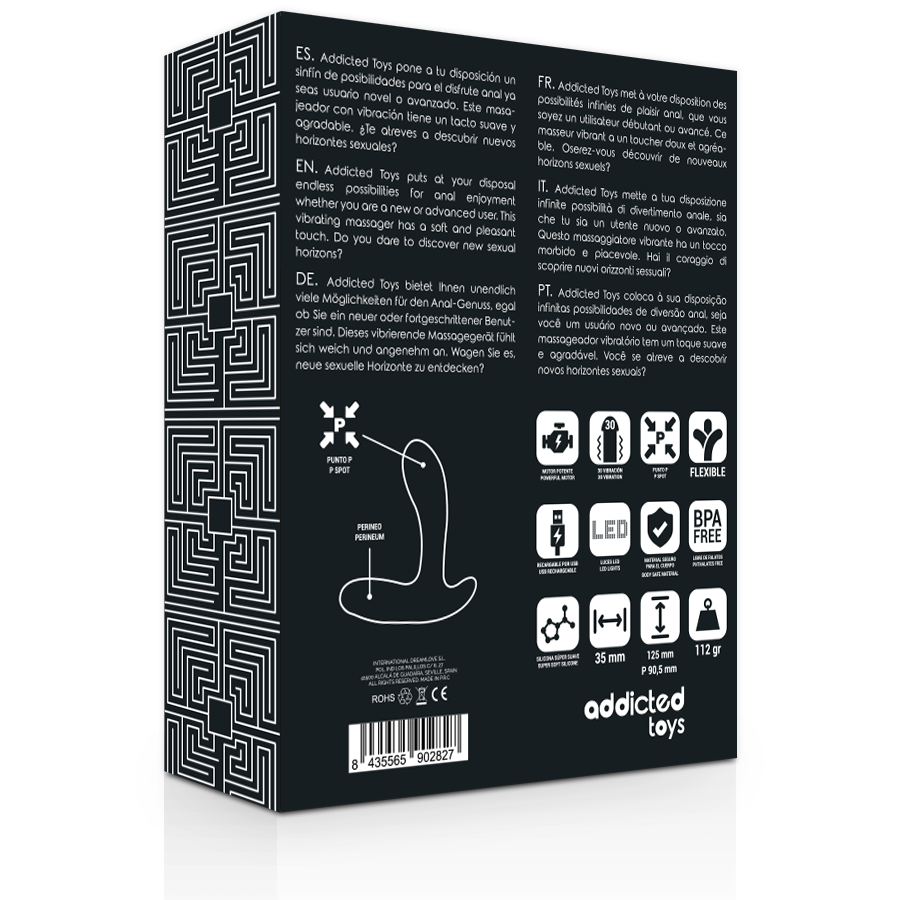 ADDICTED TOYS - ANAL MASSAGER BLACK VIBRATION - 53Xshop