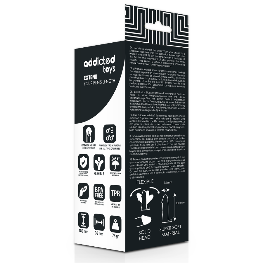 ADDICTED TOYS - EXTEND YOUR PENIS 18 CM - 53Xshop