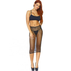 LEG AVENUE - CRYSTALIZED FISHNET MULTIDRESS BLACK O.S - 53Xshop