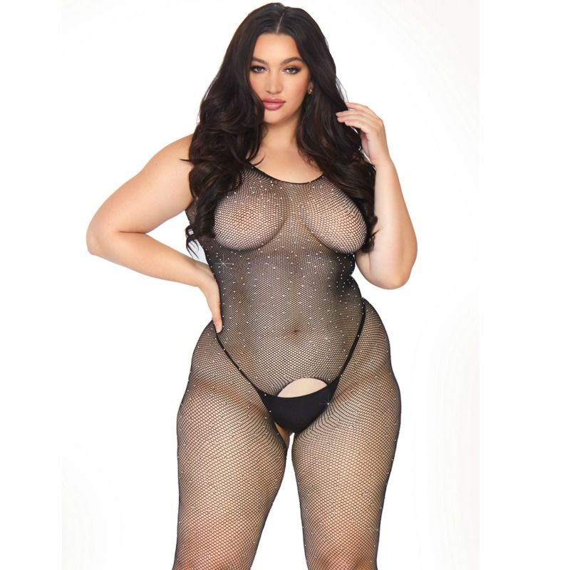 LEG AVENUE - CRYSTALYZED NET BODYSTOCKING 1X-2X - 53Xshop