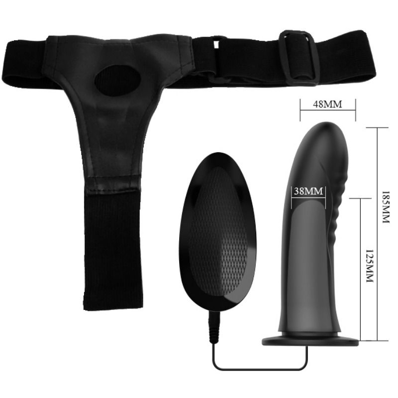 PRETTY LOVE - MYRON STRAP ON WITH VIBRATION AND HOLLOW DILDO - 53Xshop
