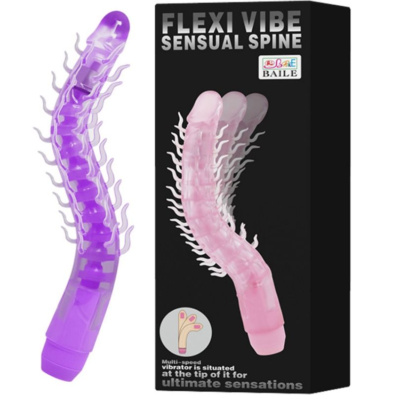 VIBRATING DILDO LILAC 23.5 CM | 53Xshop
