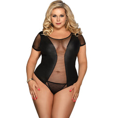 SUBBLIME - QUEEN PLUS FETISH SHORT SLEEVE TEDDY - 53Xshop