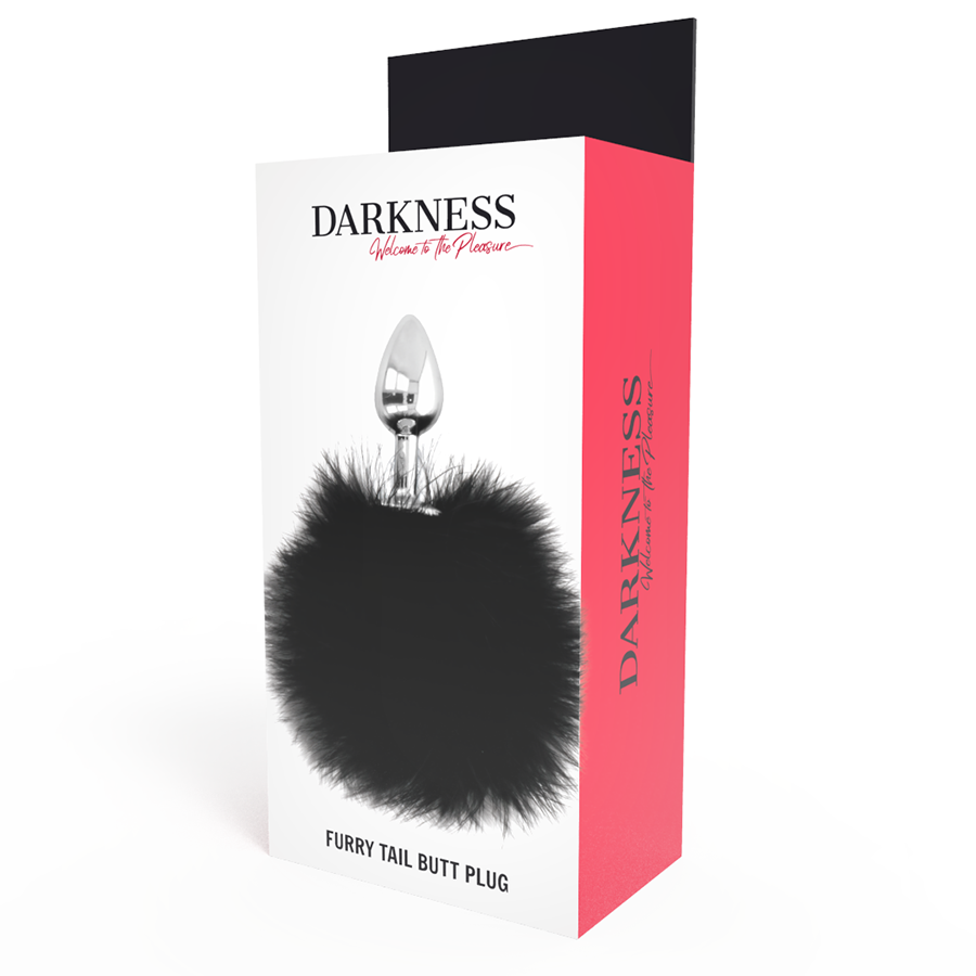 DARKNESS - EXTRA ANAL BUTTPLUG WITH TAIL BLACK 7 CM - 53Xshop