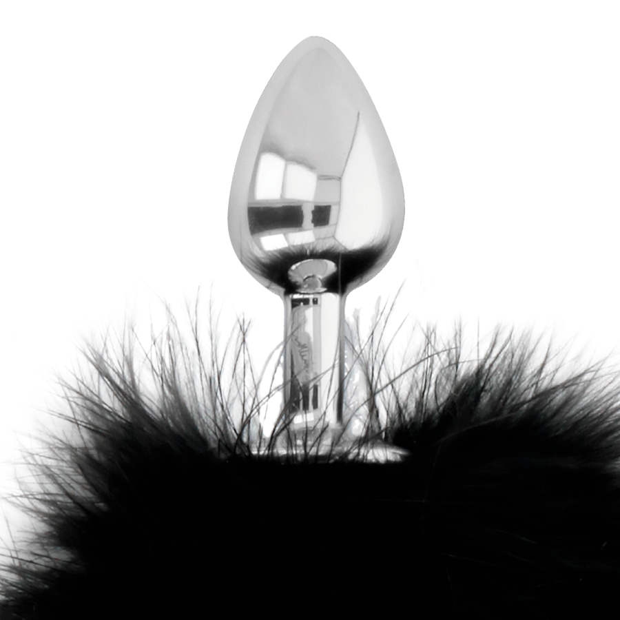 DARKNESS - EXTRA ANAL BUTTPLUG WITH TAIL BLACK 7 CM - 53Xshop