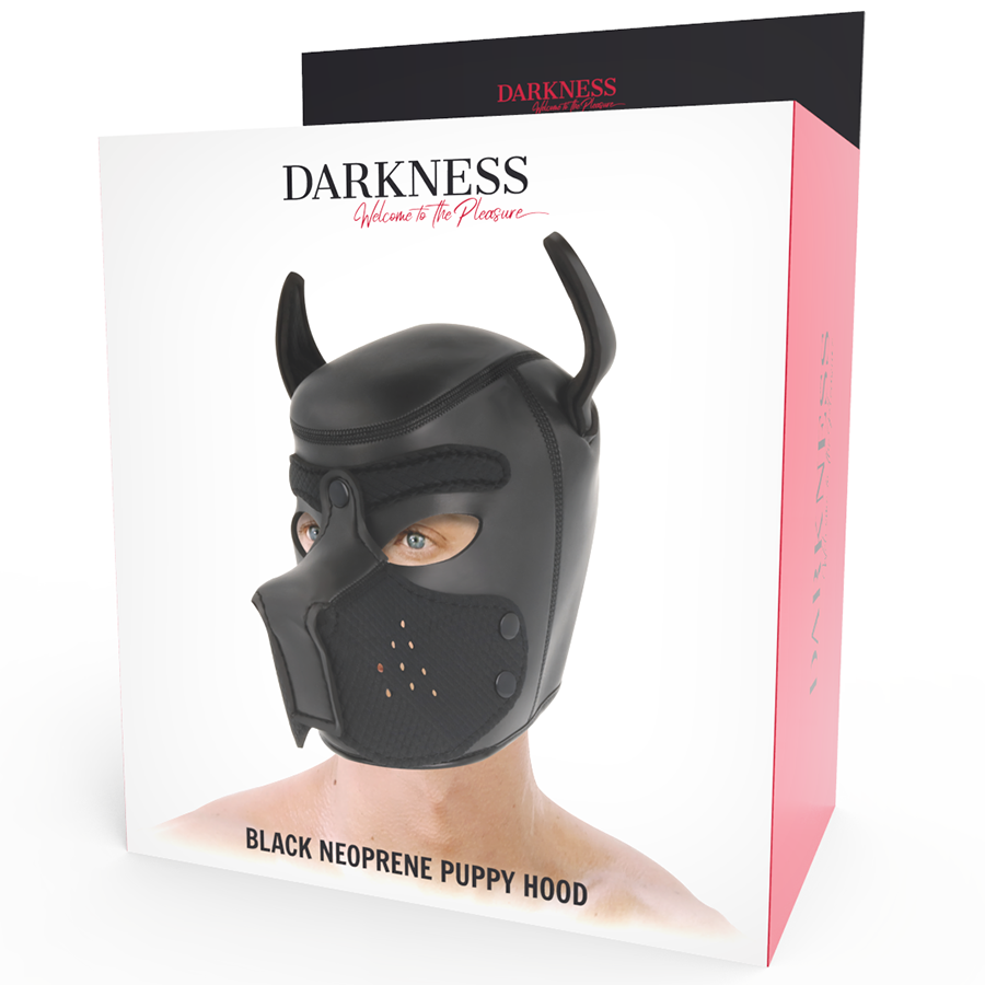 DARKNESS - NEOPRENE DOG MASK WITH REMOVABLE MUZZLE M - 53Xshop