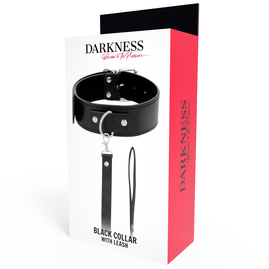 DARKNESS - POSTURE NECKLACE WITH LEATHER CHAIN - 53Xshop