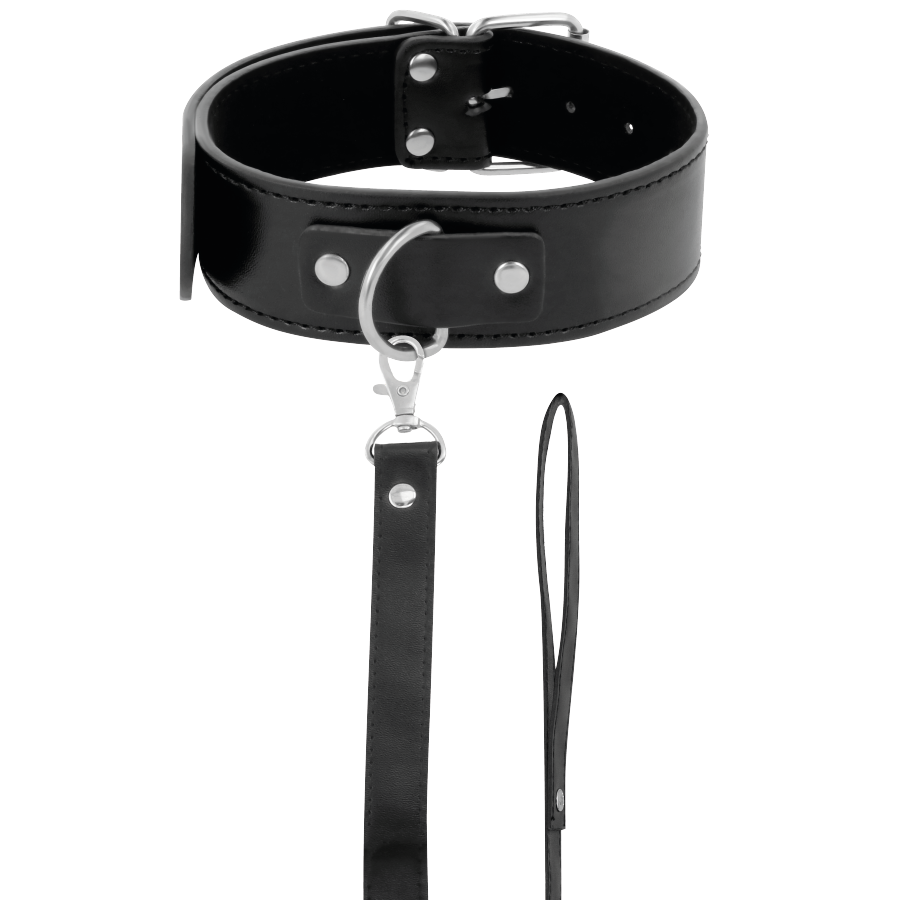 DARKNESS - POSTURE NECKLACE WITH LEATHER CHAIN - 53Xshop