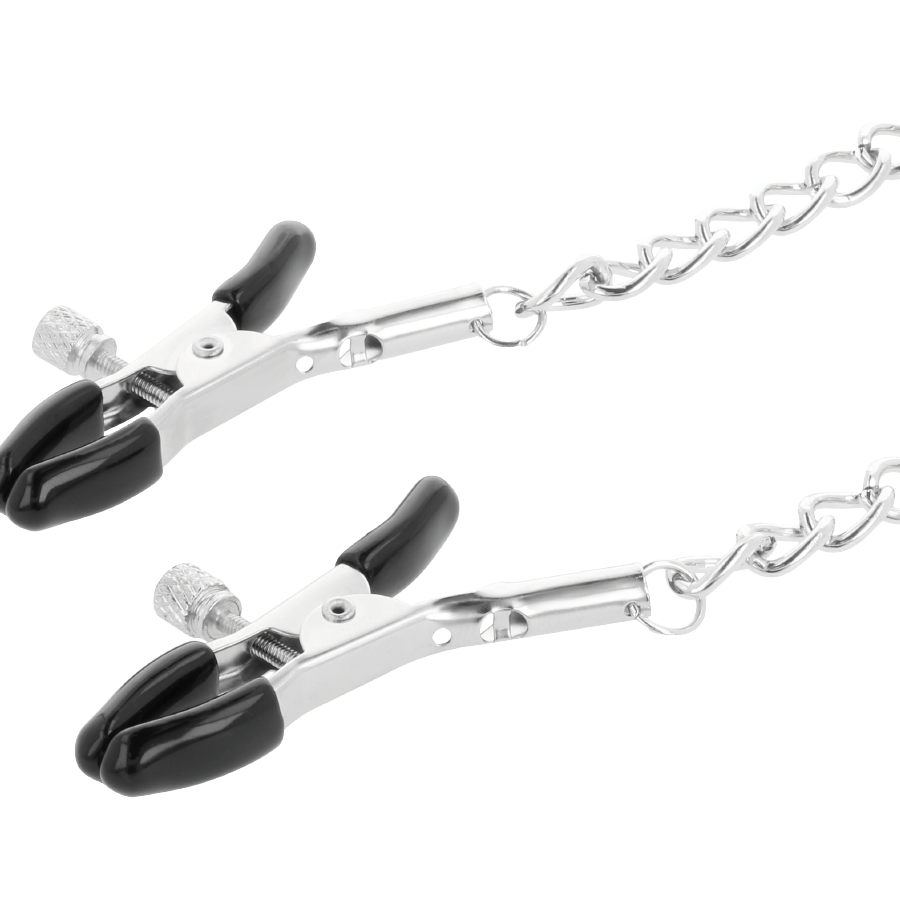 DARKNESS - COLLAR WITH NIPPLE CLAMPS BLACK - 53Xshop