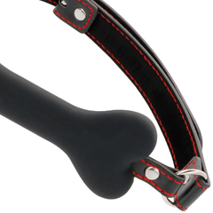 DARKNESS - BLACK BONE SILICONE GAG - 53Xshop
