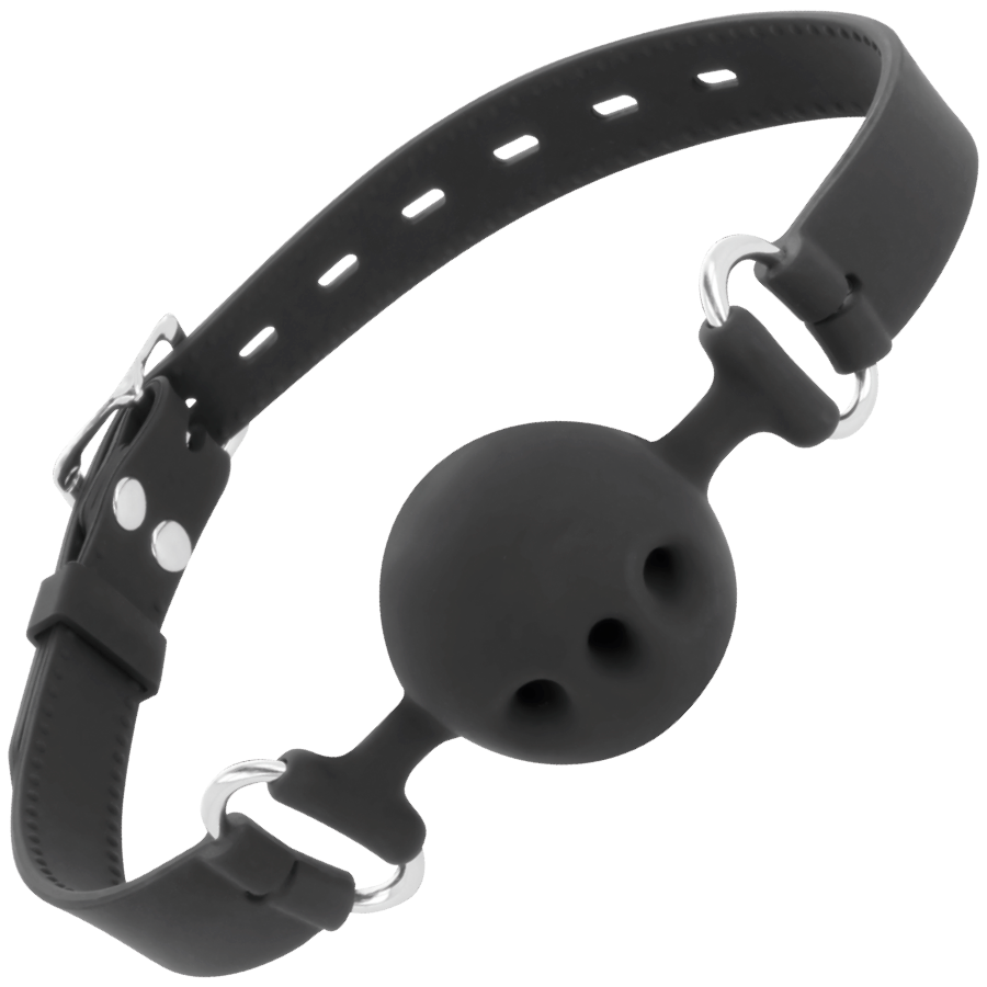 DARKNESS - BLACK BREATHABLE SILICONE GAG - 53Xshop