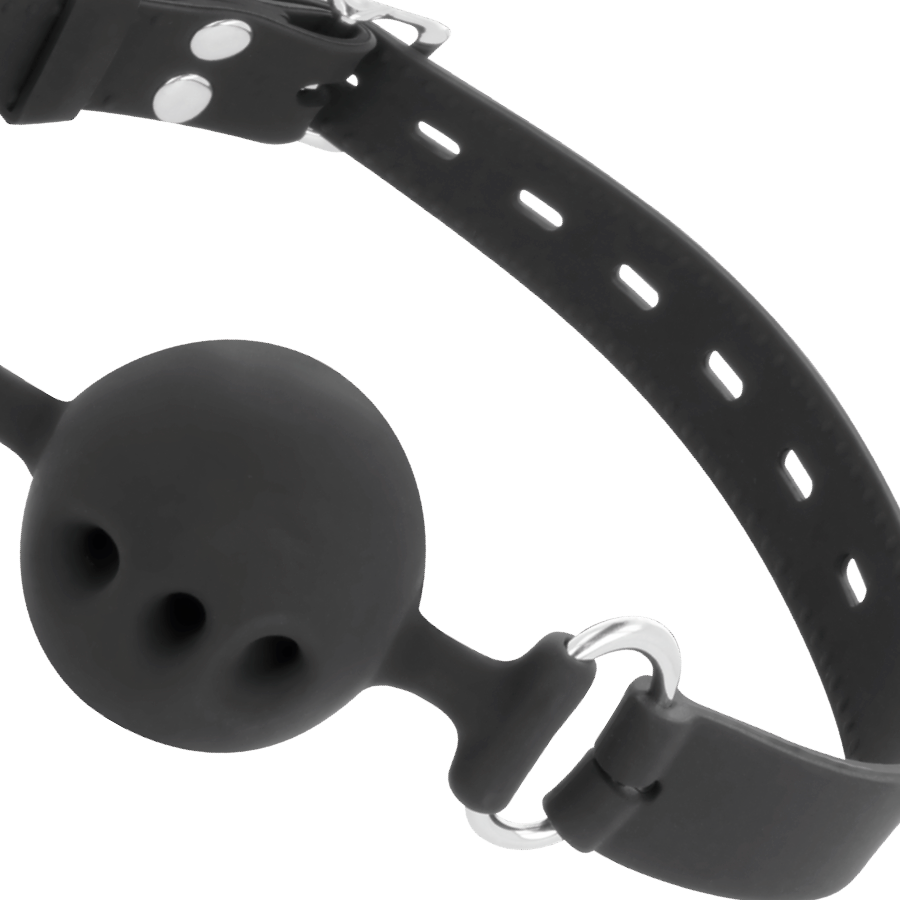 DARKNESS - BLACK BREATHABLE SILICONE GAG - 53Xshop