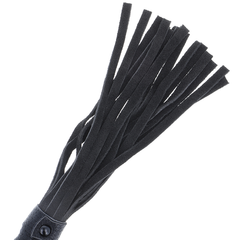 DARKNESS - BLACK BONDAGE WHIP WITH LEATHER HANDLE - 53Xshop