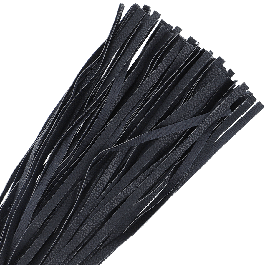 DARKNESS - BLACK BONDAGE WHIP 42CM LEATHER - 53Xshop