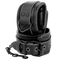 DARKNESS - ADJUSTABLE BLACK LEATHER HANDS HANDCUFFS - 53Xshop