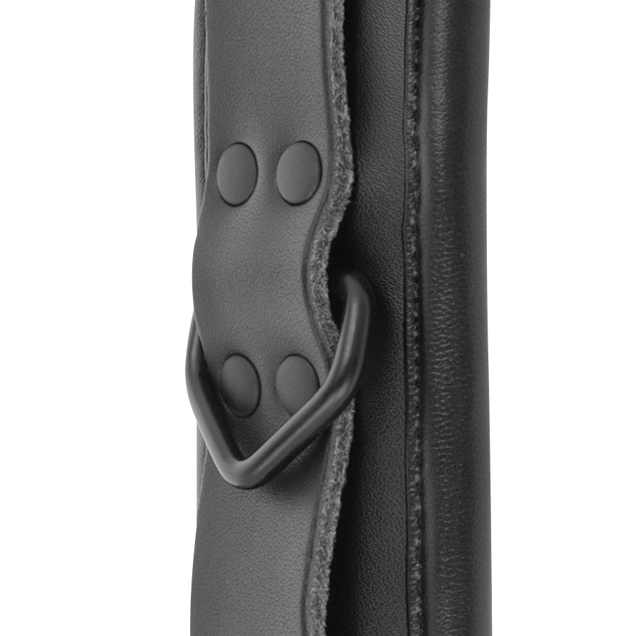 DARKNESS - ADJUSTABLE ANKLE HANDCUFFS BLACK LEATHER - 53Xshop