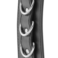 DARKNESS - BLACK ADJUSTABLE LEATHER ANKLE HANDCUFFS - 53Xshop