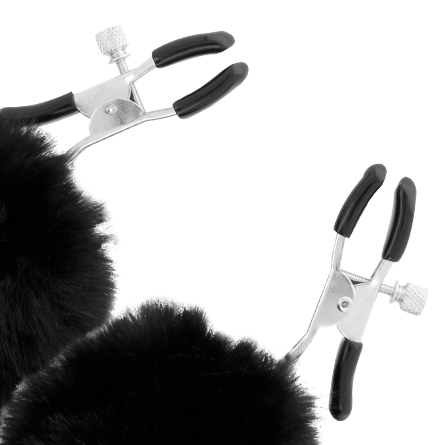 DARKNESS - NIPPLE CLAMPS WITH POM POMS 1 - 53Xshop