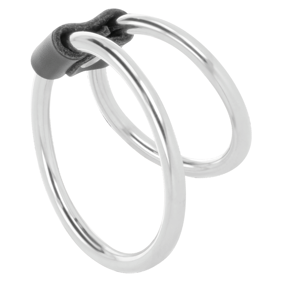DARKNESS - DOUBLE METAL PENIS RING - 53Xshop