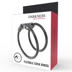 DARKNESS - DOUBLE FLEXIBLE PENIS RING - 53Xshop