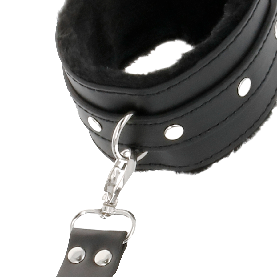 DARKNESS - LEATHER HANDCUFFS FOR FOOT AND HANDS BLACK - 53Xshop