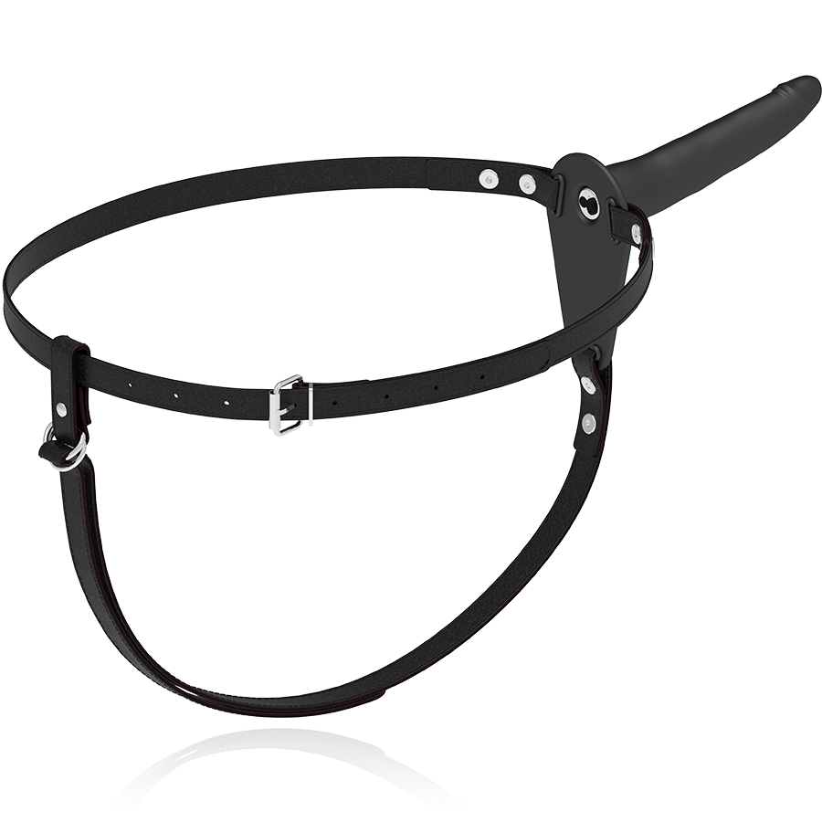 FETISH SUBMISSIVE HARNESS - BLACK SILICONE VIBRATOR 15 CM - 53Xshop
