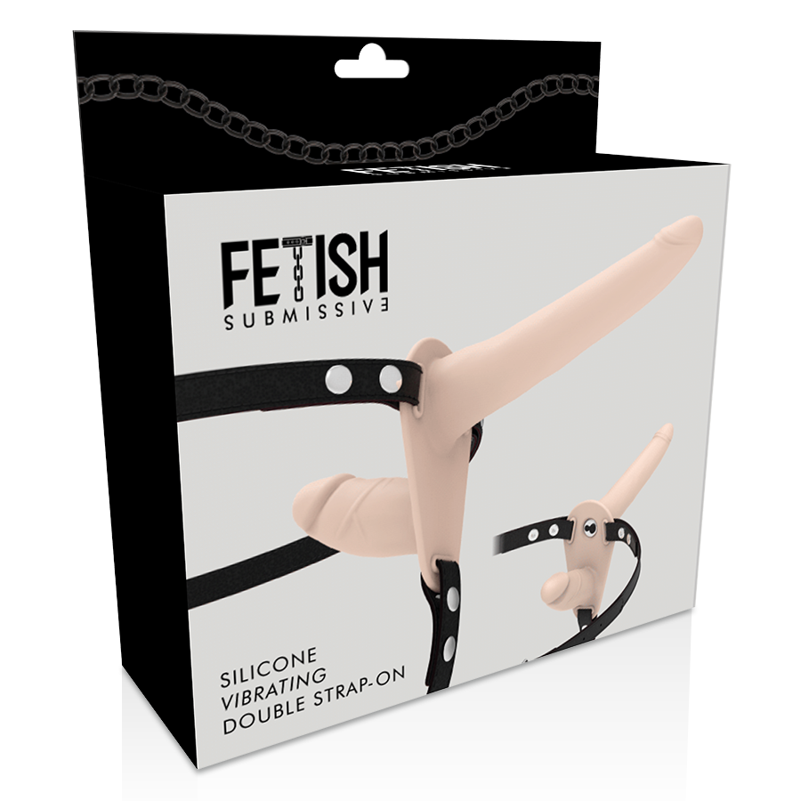 FETISH SUBMISSIVE HARNESS - DOUBLE PENETRATION FLESH UP VIBRATOR - 53Xshop