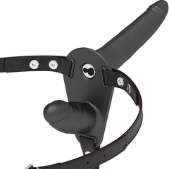 FETISH SUBMISSIVE HARNESS - DOUBLE PENETRATION BLACK VIBRATOR - 53Xshop